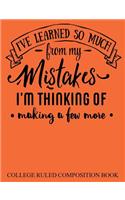 College Ruled Composition Book Orange