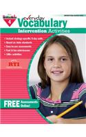 Everyday Vocabulary Intervention Activities for Grade 4 Teacher Resource