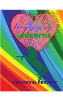 I Love Unicorns: Journal Unicorn, Diary, Cute Sketch Book Unicorn - For Girls Large Notebook, Doodling or Sketching: 110 Pages, 8.5" x 11". Cute Cover Sketchbook