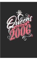 Queens Are Born In 2006: Graph Paper Journal (6" X 9" - 120 Pages/ 5 Squares per inch) for Birthday Gift Idea for Women