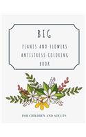 Big plants and flowers antistress coloring book