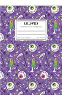 Halloween Composition Notebook: Writing Journal College Ruled School Supplies for Student