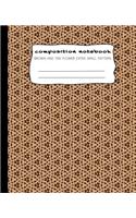 Composition Notebook: Brown and Tan Flower Extra Small Pattern: Composition Journal with Wide Ruled Paper, 7.5in x 9.25 in and 100 pages book for teens, girls, boys, kids