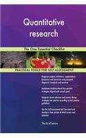 Quantitative research: The One Essential Checklist