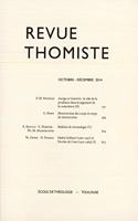Revue Thomiste - 4/2014: (Revue Thomiste)