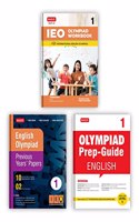 MTG International English Olympiad (IEO) Workbook, Prep-Guide & Previous Years Papers with Self Test Paper Class 1 - SOF Olympiad Books For 2023-24 Exam (Set of 3 Books)