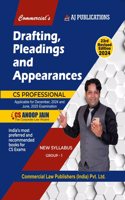 Drafting, Pleadings and Appearances(Applicable for December, 2024 and June, 2025 Examination)