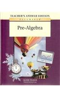 Pacemaker Pre Algebra Teacher Answer Second Edition 2001c