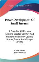 Power Development Of Small Streams