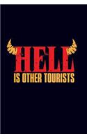 Hell is other tourists: 6x9 120-page checkered grid notebook journal notepad scribble book diary workbook for philosophers