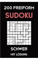 200 Freiform Sudoku Schwer Mit Lösung