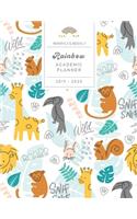 Monthly & Weekly Rainbow Academic Planner 2019 - 2020