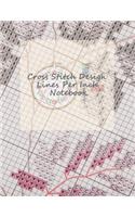 Cross Stitch Design Lines Per Inch Notebook