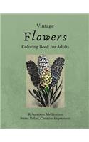 Vintage Flowers Coloring Book for Adults