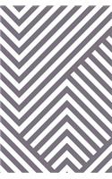 Abstract Striped Geometric Notebook