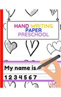 Hand Writing Paper Preschool