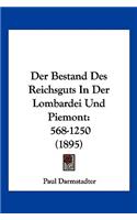 Bestand Des Reichsguts In Der Lombardei Und Piemont