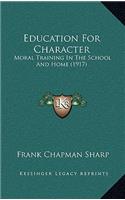 Education for Character