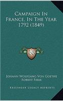 Campaign In France, In The Year 1792 (1849)