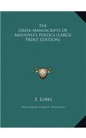 The Greek Manuscripts of Aristotle's Poetics