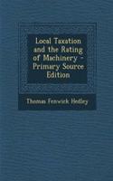 Local Taxation and the Rating of Machinery
