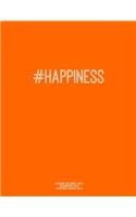 Notebook for Cornell Notes, 120 Numbered Pages, #HAPPINESS, Orange Cover: For Taking Cornell Notes, Personal Index, 8.5"x11", Hashtag Series, Genius Edition