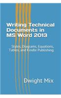 Writing Technical Documents in MS Word 2013
