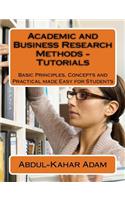 Academic and Business Research Methods - Tutorials