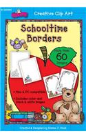 Schooltime Borders Clip Art: (English)