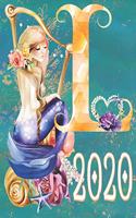 2020 Weekly Planner - Monogram Mermaid Initial 