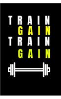 Train Hard - GYM LOG Notebook: -TRACK YOUR PROGRESS - Series Notebooks - Gym Log notebook- 6 x 9 - gym log - Positive Training quote - Notes your training- Bodybuilding, Suitable 