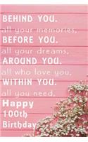 Behind You All Your Memories Before You All Your Dreams Happy Birthday: Lined Journal / Notebook - Rose Gold 94th Birthday Gift For Women - Fun And Practical Alternative to a Card - Impactful 94 Years Old Wishes -