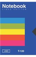 White VHS Inspired Video cassette tape T-120 Inspired Notebook [lined][6x9][110 pages]: Vintage Retrowave Vaporwave Theme