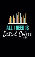 All I Need Is Data & Coffee: Dot Grid Page Notebook Gift For Computer Data Science Related People.