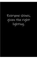 Everyone shines, given the right lighting.