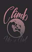 Climb Like a Girl Distressed Retro Rock