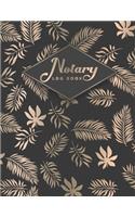 Notary Log Book: Luxury Gold Tropical Cover - A Simple Public Notary Records Logbook Official Journal - Notary Services Receipt Book(3 Notary Public Logbook Records and Management Large 8.5x11)