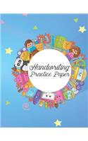 Handwriting Practice Paper: Writing Paper for Kids With Dotted Lined (Notebook With Dotted Lined Sheets for K-3 Students 100 Pages)