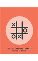 Tic Tac Toe Grid Sheets: 120 Page Game Book With 1,440 Blank Games For Kids - 7.5 x 9.25" Matte Soft Cover For Road Trips Traveling Camping Family Activity