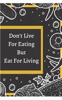 Don't Live For Eating, But Eat For Living