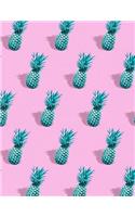 Blank Page Journal and Diary Notebook: Pineapples