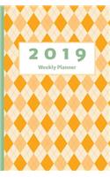 2019 Weekly Planner: Basic One Week Per Page with Monthly Grid January 2019 to December 2019