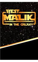The Best Malik in the Galaxy: Isometric Dot Paper Drawling Notebook Feature 120 Pages 6x9