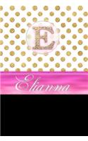 Elianna: Personalized Lined Journal Diary Notebook 150 Pages, 6 X 9 (15.24 X 22.86 CM), Durable Soft Cover