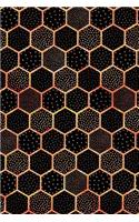 Journal Notebook Polka Dots and Hexagons Pattern 2