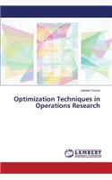Optimization Techniques in Operations Research