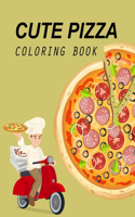 Cute Pizza coloring book