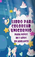libro para colorear unicornio para niños de 2 años en adelante