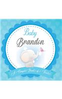 Baby Brandon A Simple Book of Firsts: First Year Baby Book a Perfect Keepsake Gift for All Your Precious First Year Memories