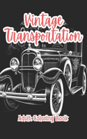 Vintage Transportation Adult Coloring Book Grayscale Images By TaylorStonelyArt